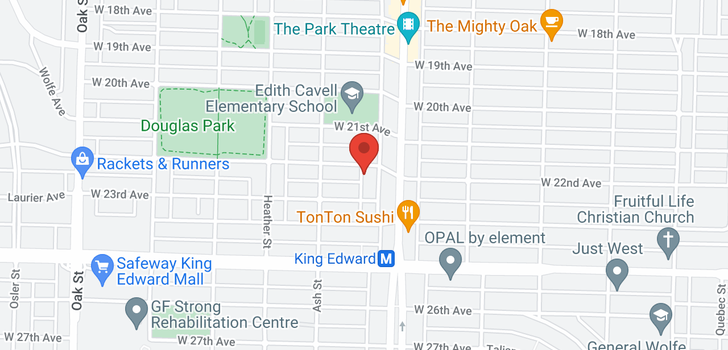 map of 554 W 22ND AVENUE